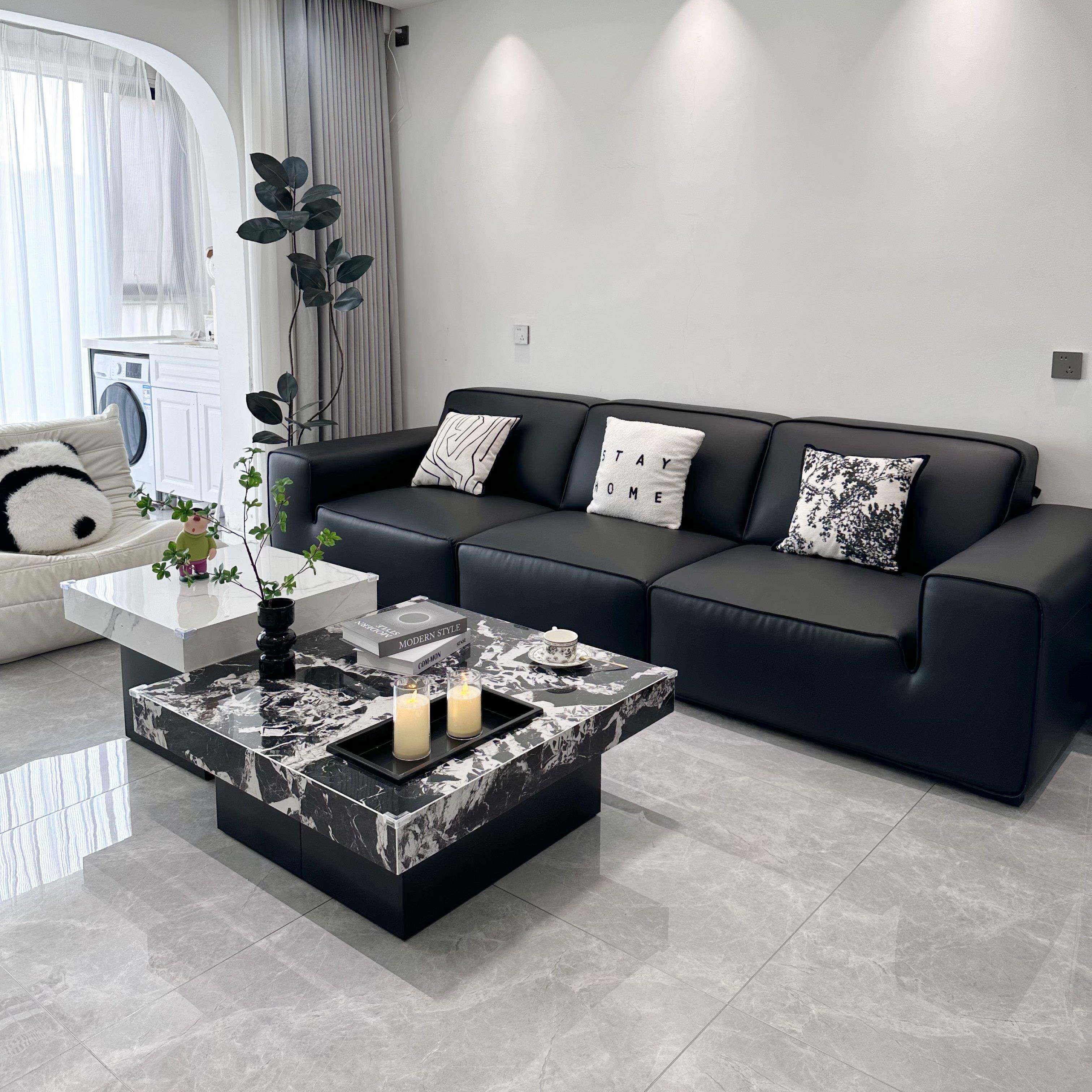 真皮大黑牛沙发客厅高端2026新款现代简约小户型一字型直排皮沙发