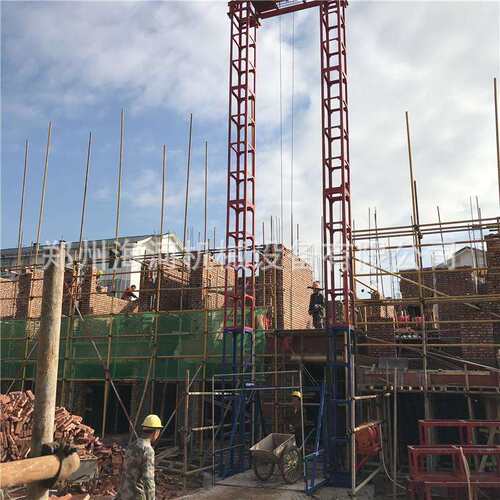 SSE16022工建筑工地物5料提升机双柱单笼施升降机0提升物料龙门架
