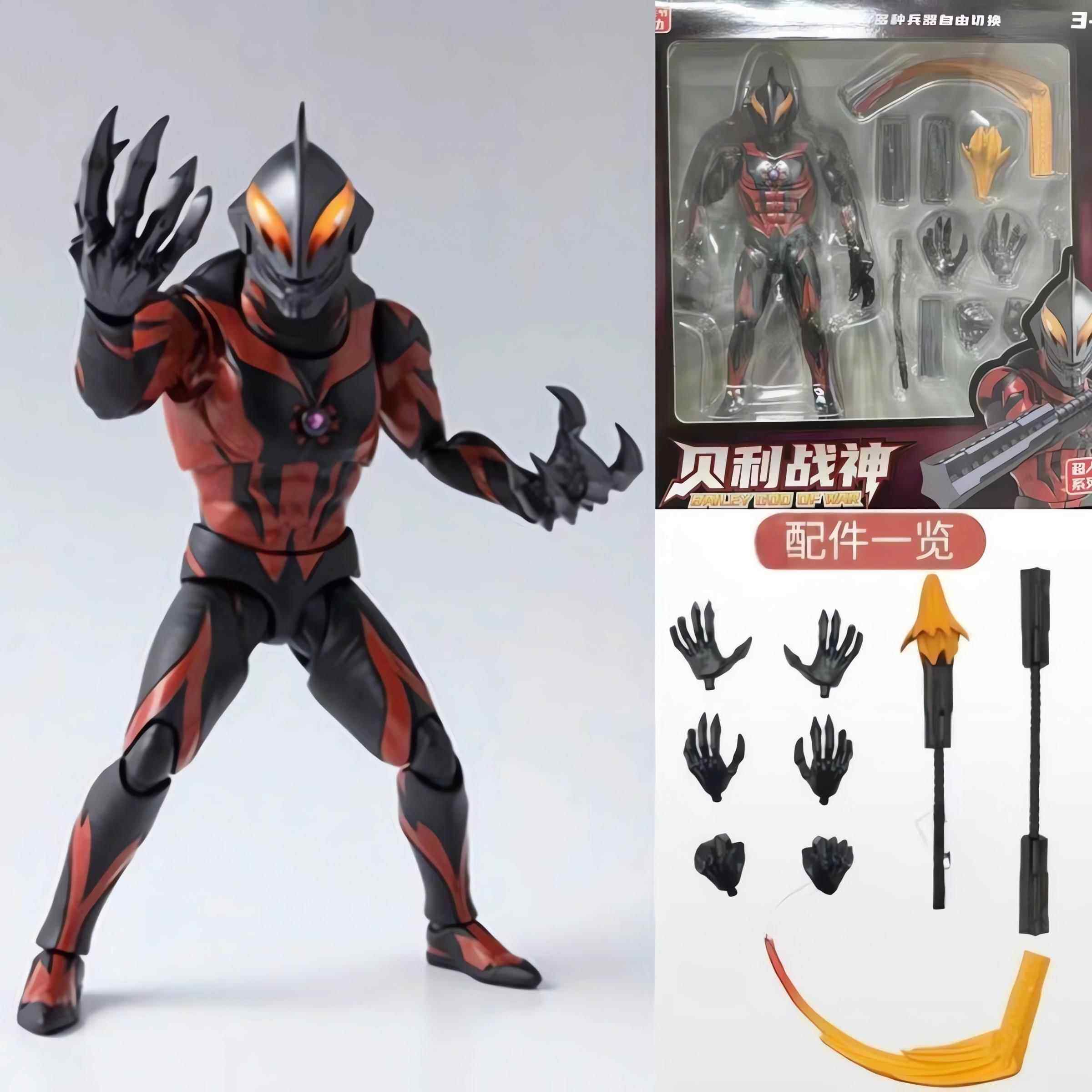 궁극적인 빛나는 울트라맨 제로 골드 제로 리가 장난감 어린이 소년 관절 액션 피규어