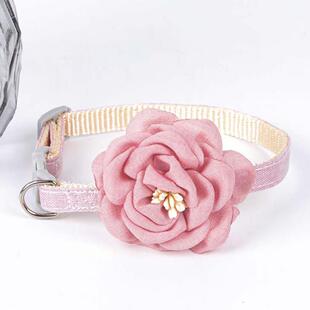 Color Cat Adjustable Collar Flower Solid With Pet Necklace