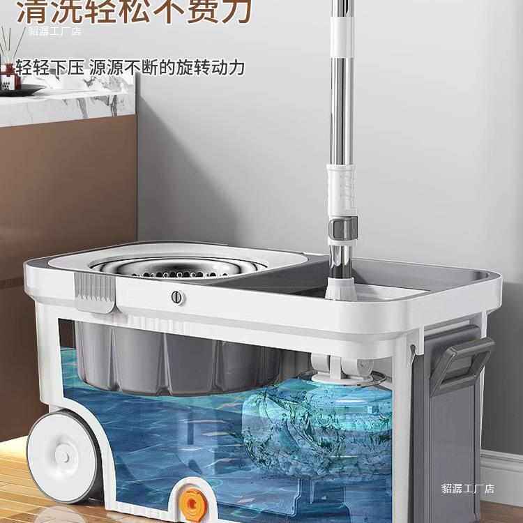 旋转式拖把家用一拖净2024新款自拧脱水免手洗懒人省力拖地墩布桶