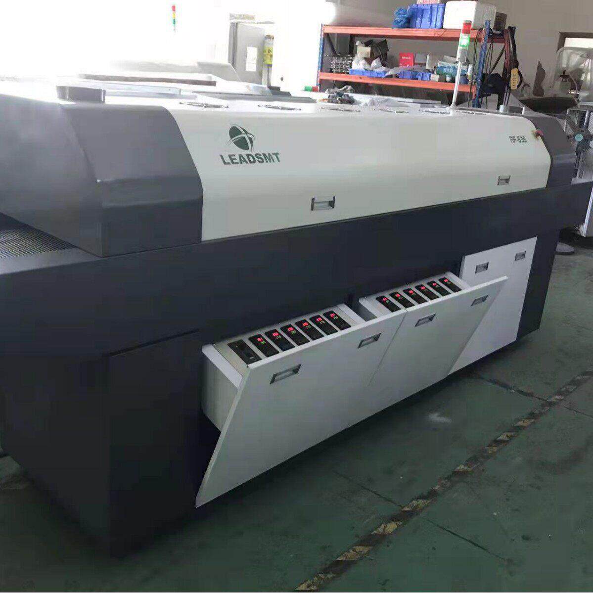 二手小型六温区回流焊上热风350MM网带宽3600MM长温度表经济型