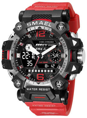 SMAEL Dual Display Men Watches Waterproof Sports Watch Milit