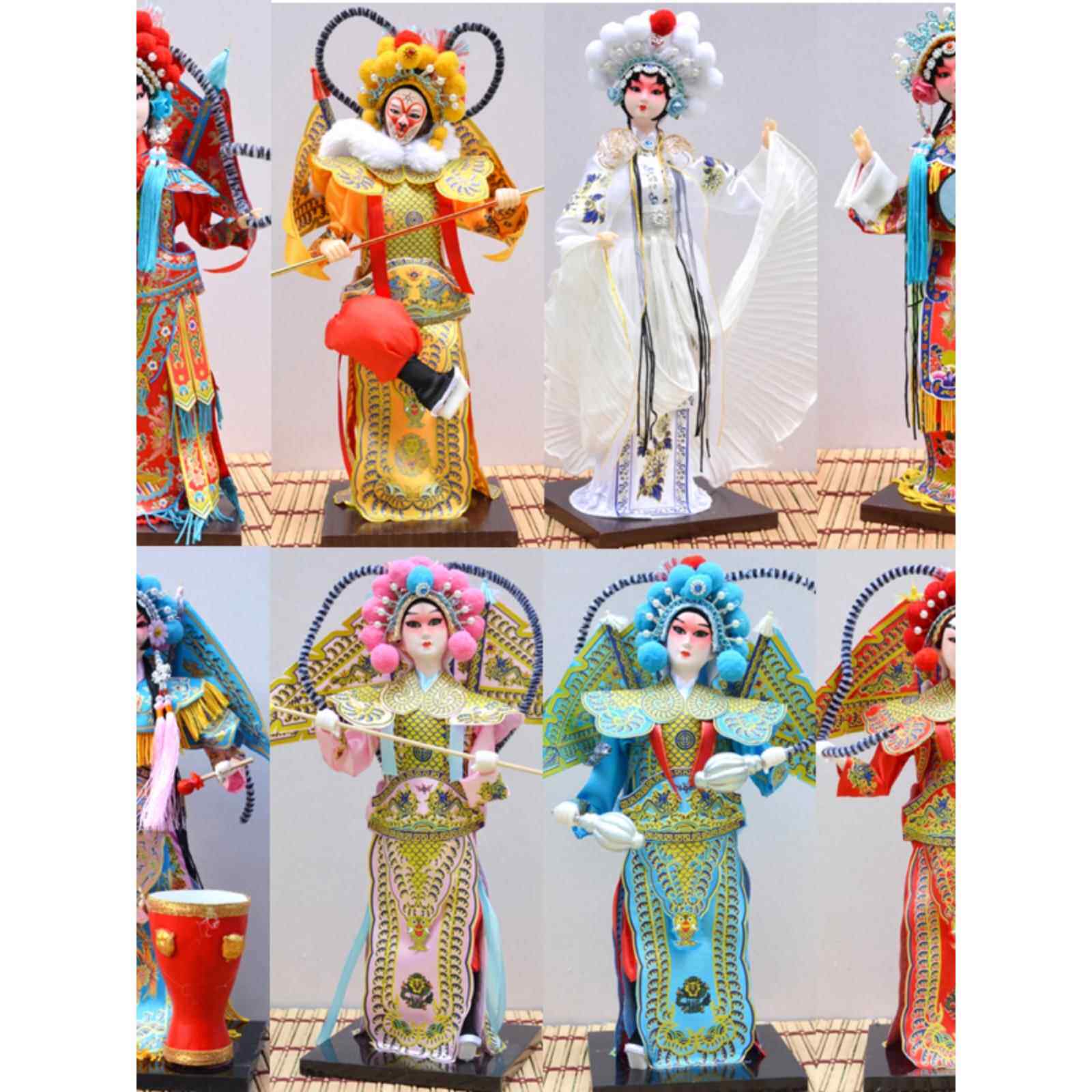 采购产品京剧装饰品,丝绸人物,中国风格的外国人手工艺品,歌剧