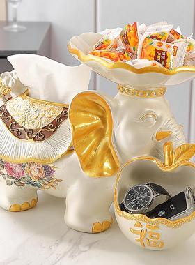 大象纸抽巾盒厅现代简AVW约客纸盒创意餐桌茶几多功能网红款收抽