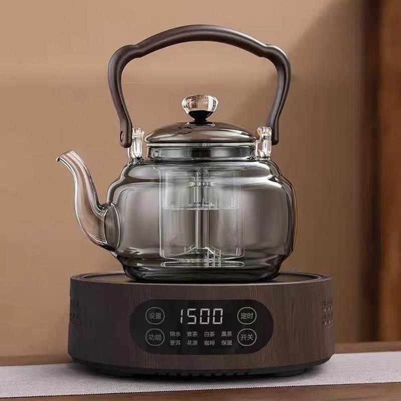 煮茶炉黑晶炉家用耐高温玻璃茶壶煮茶器功夫茶具室内电围炉套装