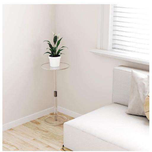 亚克力桌几北欧简约创意时尚小茶几现代小圆桌小空间饮料桌收纳