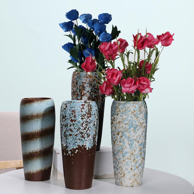 陶瓷花瓶复古陶罐水培干花鲜花花插客厅酒店橱窗软装插花装饰摆件