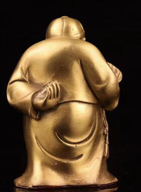 铜财神爷摆件纯铜大财主小号大掌柜家居玄关门店办公室桌面装饰T