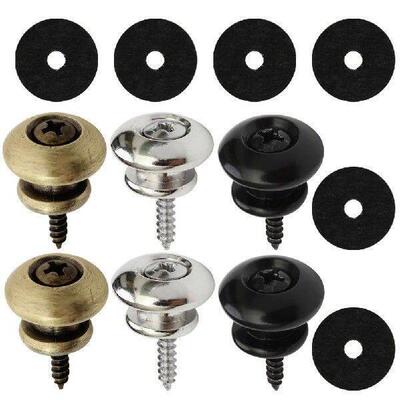6 Pcs Guitar Strap Button Locking Locks Electric Guitars