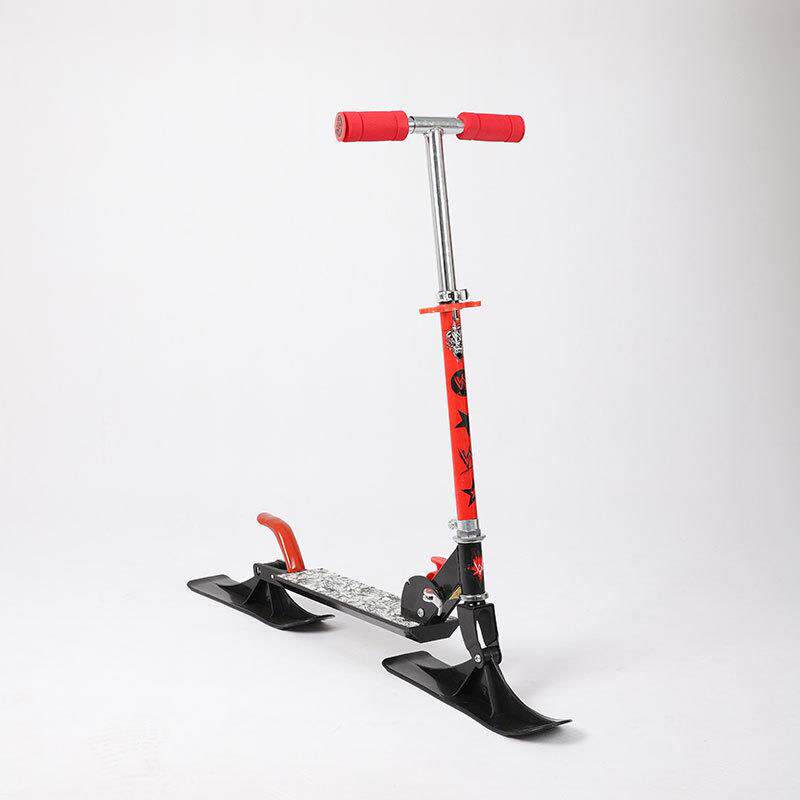 雪橇踏板车滑板车125轮二合一儿童雪地滑滑车滑雪平衡车