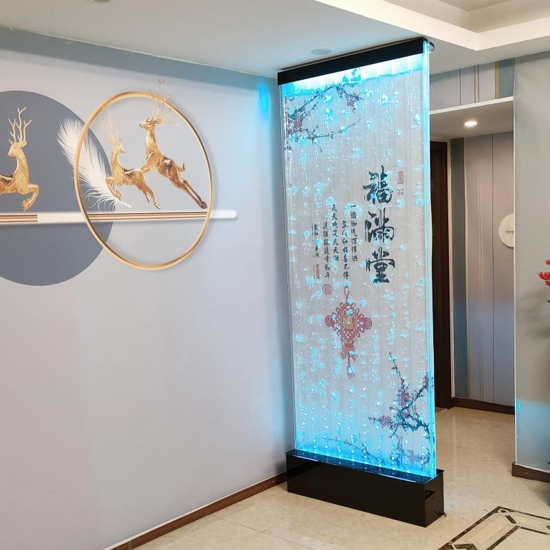 大型66气泡墙麦太保客厅水幕墙意鱼缸水创景装饰玄关风隔断家厂垒