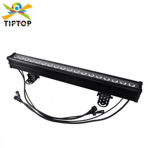 跨境新款户外洗墙灯 18颗18W 六合一 6色防水LED洗墙染色投光灯