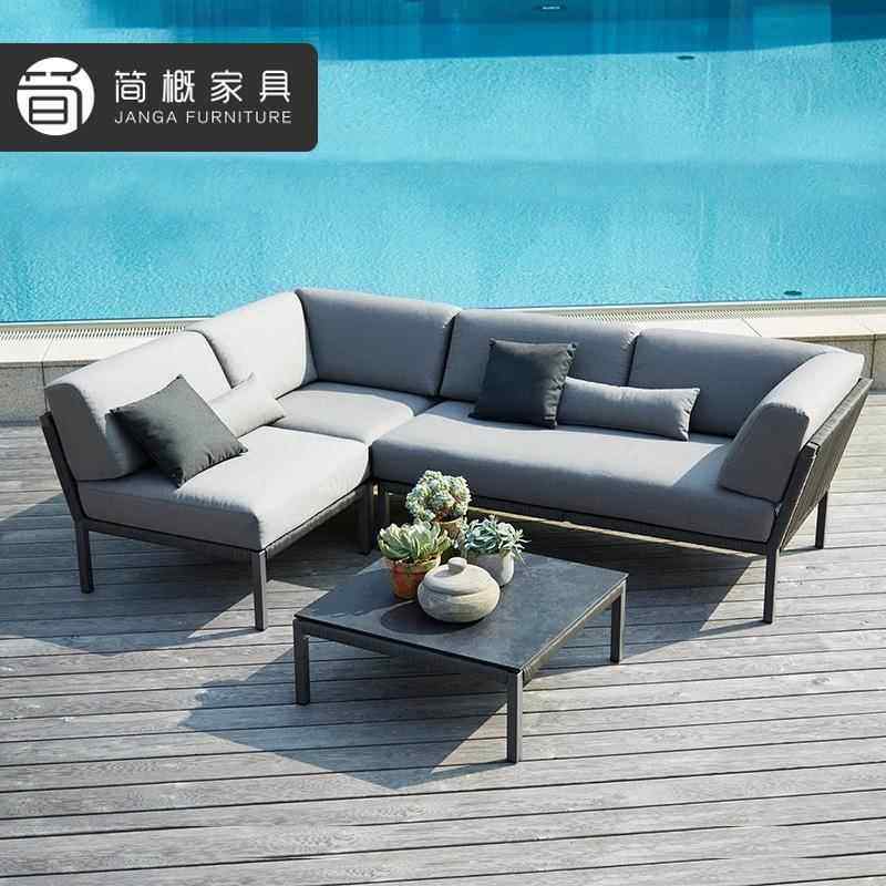 户外藤别墅沙发庭院露575沙台发组合防编水防晒金属沙发酒店厅沙,住宅家具,户外沙发,淘宝优惠券,粉丝福利购,淘宝优惠卷