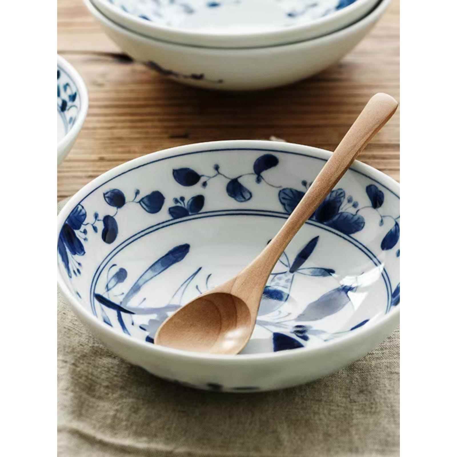 蓝凛堂小钵碗日式餐具家用釉下彩陶瓷小汤碗日本进口青花圆形小碗