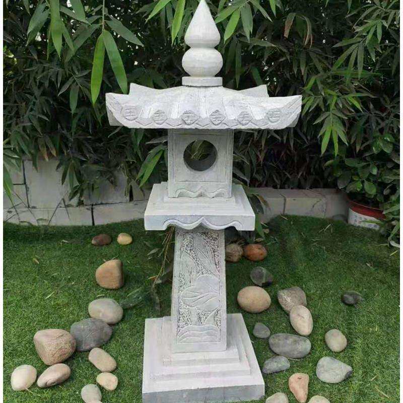 仿古石雕石头灯园林青石灯塔照明灯精雕石材天然石