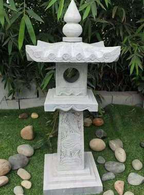 仿古石雕石头灯园林青石灯塔照明灯精雕石材天然石