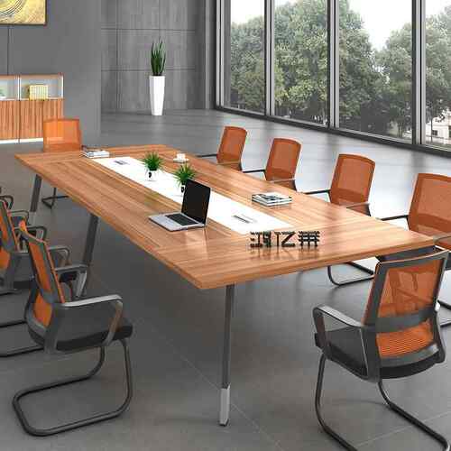 现庆简约代会重议桌家组具条型办公桌办公商务洽H1谈多人桌椅合