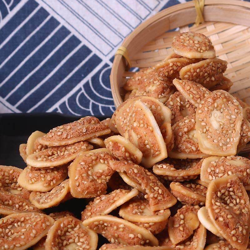 猫耳酥网红猫耳朵原味芝麻味小包装8090后怀旧小吃休闲食品350g*2