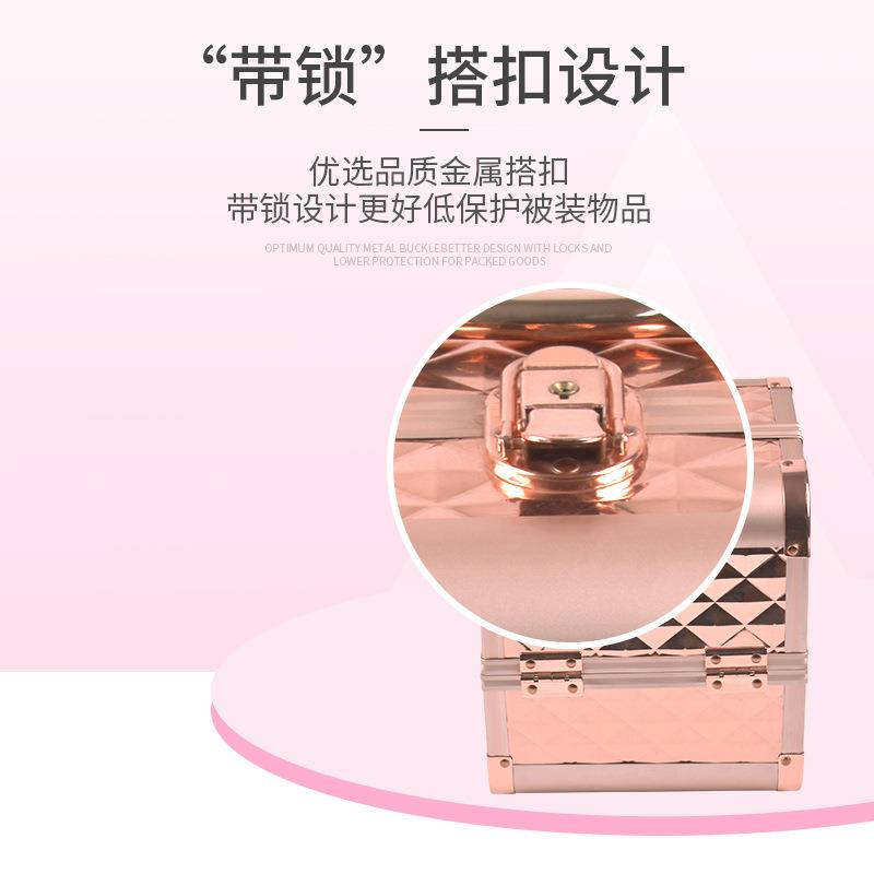 新款直销大号氧化款化妆箱包专业跟妆师手提便携带锁多功能美甲多