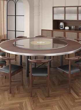 新MMQ中式餐款椅新圆桌家用小户吃饭桌子复型古旋转盘圆桌面桌板