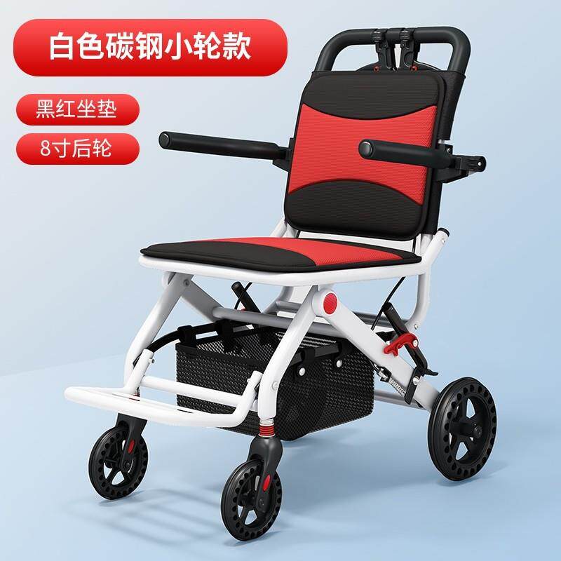 人手推小车可坐JX202400折老叠代步助力购物小推车老年轮防摔四可