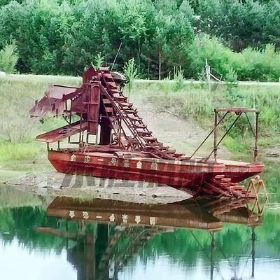 南美洲玻利维亚链斗式采金船，金沙船，淘金船，厂家优惠直销！