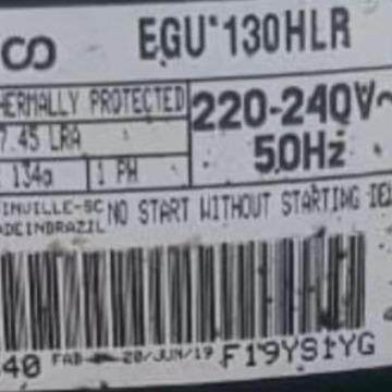 恩布拉科冷库冰柜制冷压缩机设备EGU130HLR R134a