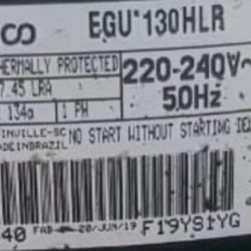 恩布拉科冷库冰柜制冷压缩机设备EGU130HLR R134a