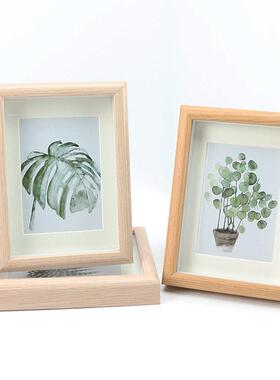 Nordic simple wooden photo frame square picture frames 相框