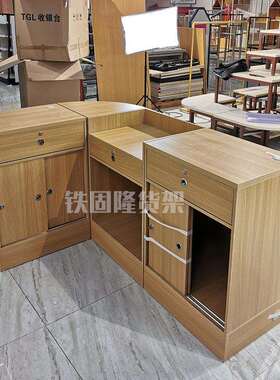 HJX 商超收银台展示架 加厚台面转角便利店收银台 超市收银台
