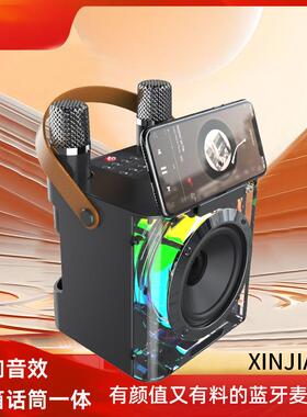双人K歌手提音响家庭聚会户外聚餐音箱直发YS203低音炮