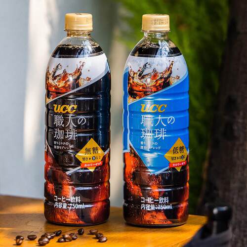 ucc悠诗诗职人即饮黑咖啡无糖/低糖饮料750ml瓶装大容量冰美式