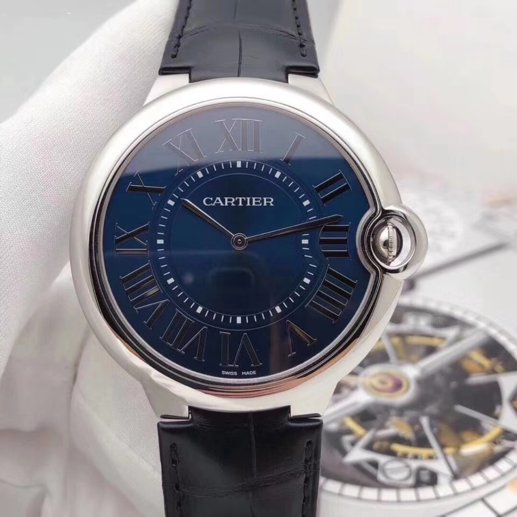 [9.8新]卡地亚蓝气球W6920059手动机械46mm男士手表正品二手
