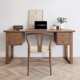 北欧实木书桌电脑桌台式 家用现代简约学生学习桌长条窄桌子工作台