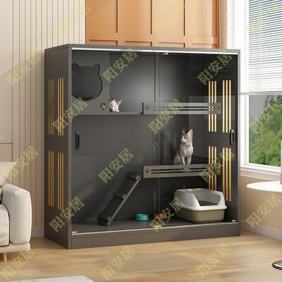 次日达门猫别家墅推拉超大空间豪华猫移笼子门猫舍猫屋用室内猫咪
