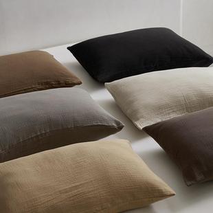 美拉德色系2枕套一对装 8cmx4744257 A类双纯层纱枕头套棉025新款