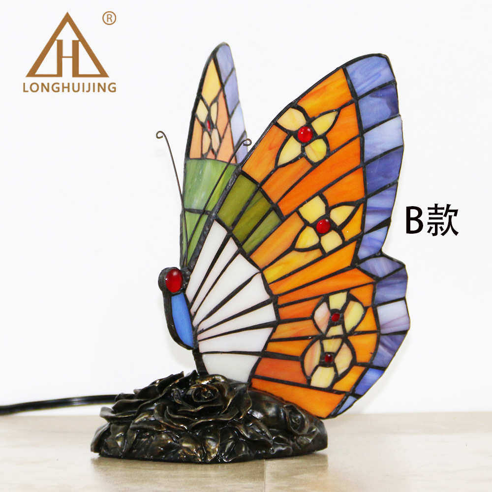 供货欧式创意床头夜客房 灯家居led灯蝴蝶台灯礼品展销会