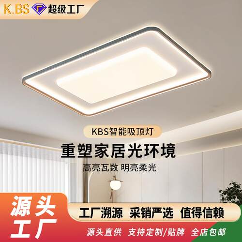 小白灯全光谱护眼吸顶灯客厅主灯卧室灯2026新款全屋灯具风扇灯