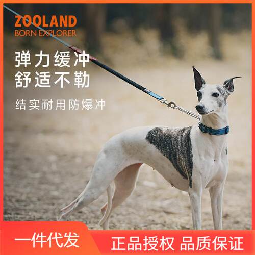 8折起ZOOLAND域揽减震弹力绳小中型犬防爆冲牵引绳吸震遛狗绳