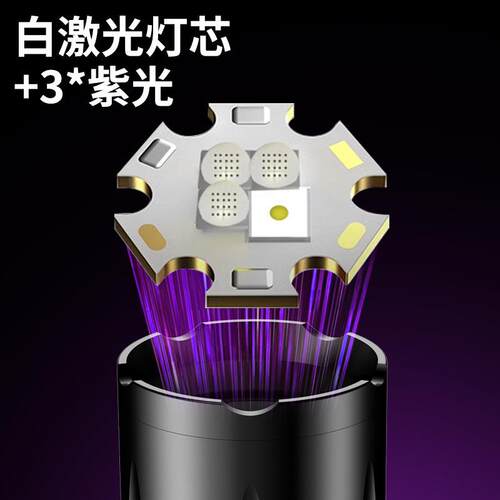 白紫双光手提灯便携强光超亮户外手电筒照蝎紫光手提灯