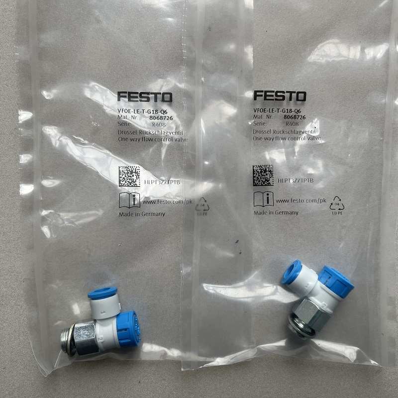 FESTO费斯托单向节流阀8068726 VFOE-LE-T-G18-Q6排气阀