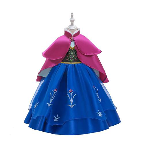 冰雪奇缘女童安娜公主裙子FROZEN耶诞节cosplay礼服两件式洋装