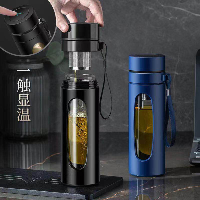 新年送男友礼物茶水分离泡茶便携防摔隔热双层杯子玻璃杯高档水杯