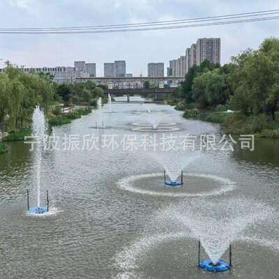 水喷泉式曝气机浮夜景（彩LED夜灯景光）全不锈钢七ZX-18-YJ提水