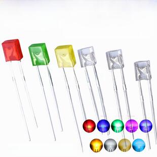 234257高亮度方形发光二极管指示灯Led灯头扁方形Led电源指示灯灯