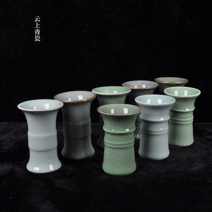 云上青瓷厂家直批花插摆件香道工具瓶陶瓷六君子茶桶花觚一件代