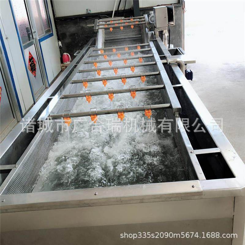 PXZ多干功能果气泡清洗机 全动连续式洗菜自机 包装袋清蔬洗风流