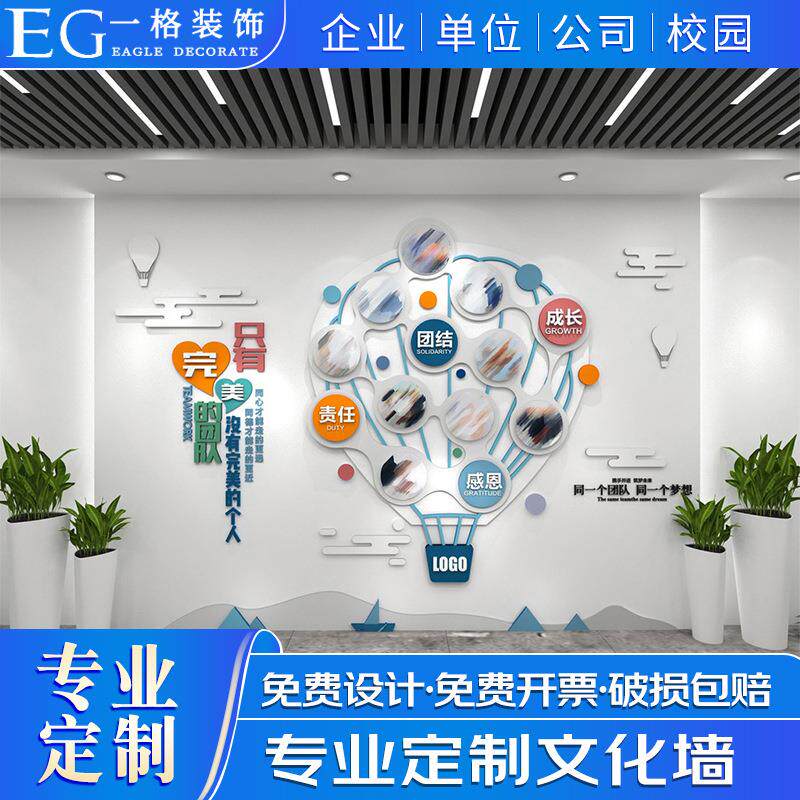 企业公司员工风采照片墙设计制作企业形象心愿墙背景墙公司励志墙