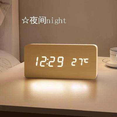 电子LED数字时钟客厅电视柜高档摆件充电钟桌面台式挂墙学生闹钟